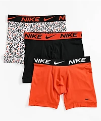 Nike Dri-FIT Essential Micro Gothic, Black, & Red 3 Pack Boxer Briefs