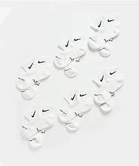 Nike Elevated White 6 Pack Ankle Socks