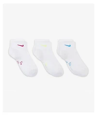 Nike Everyday Cushion White & Multicolor 3 Pack Ankle Socks