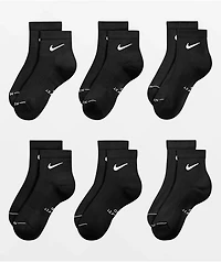 Nike Everyday Elevated Black 6 Pack Ankle Socks