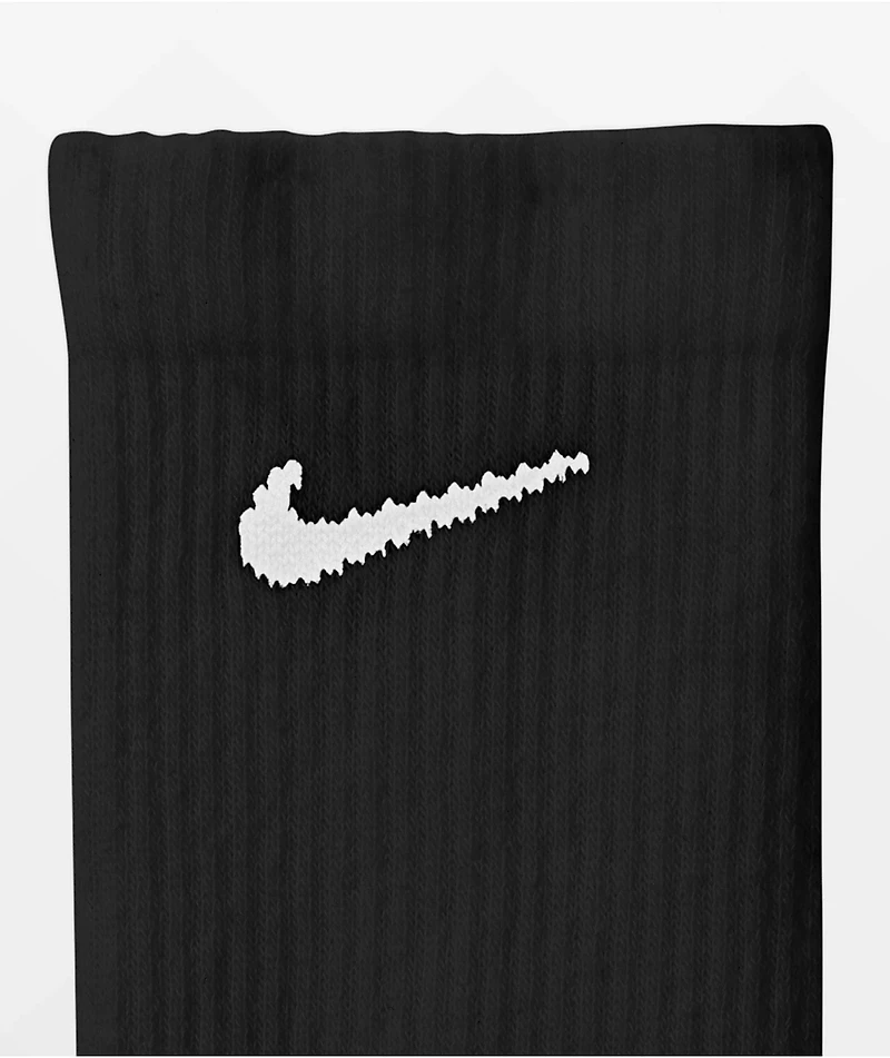 Nike Everyday Elevated Black 6 Pack Crew Socks