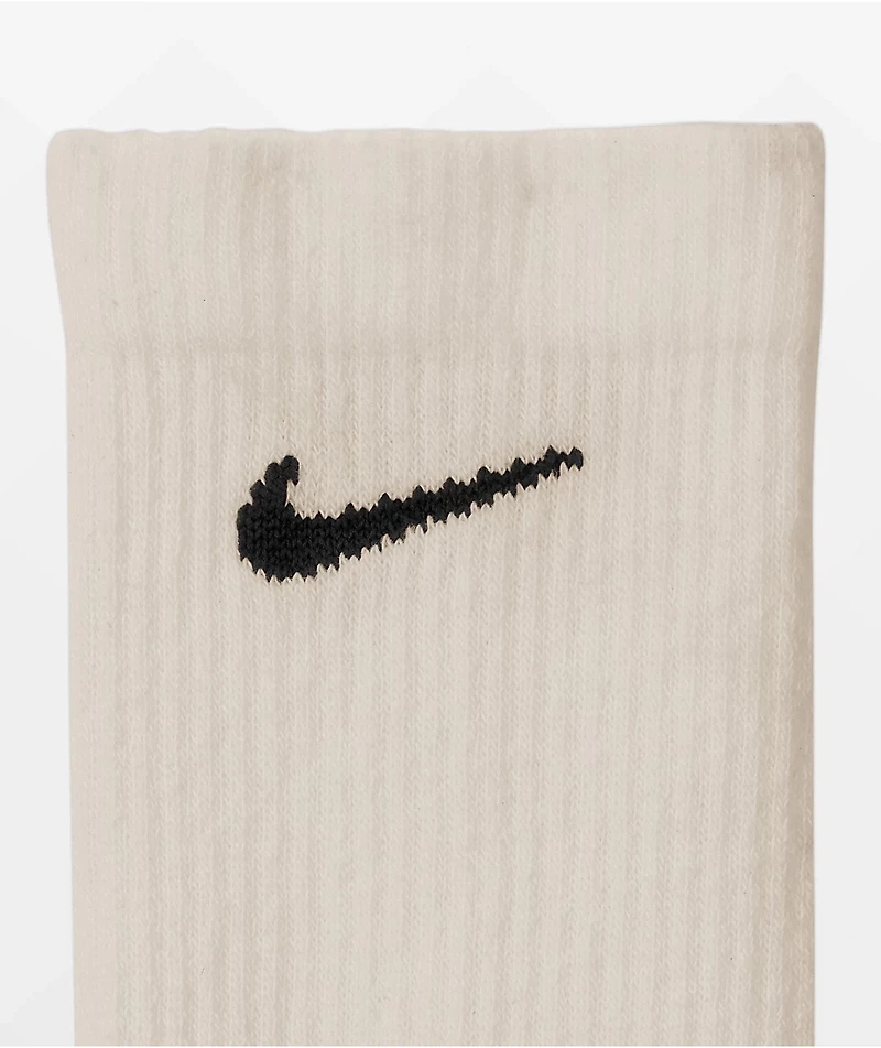 Nike Everyday Elevated Natural 6 Pack Crew Socks