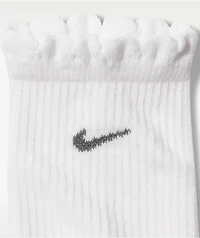Nike Everyday Elevated White 2 Pack Quarter Crew Socks