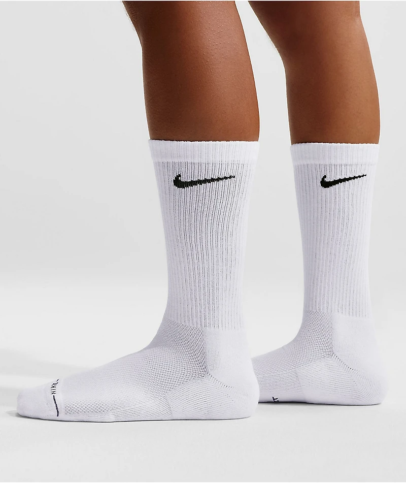 Nike Everyday Elevated White 6 Pack Crew Socks