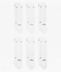 Nike Everyday Elevated White 6 Pack Crew Socks