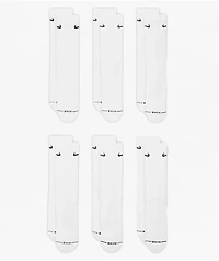 Nike Everyday Elevated White 6 Pack Crew Socks