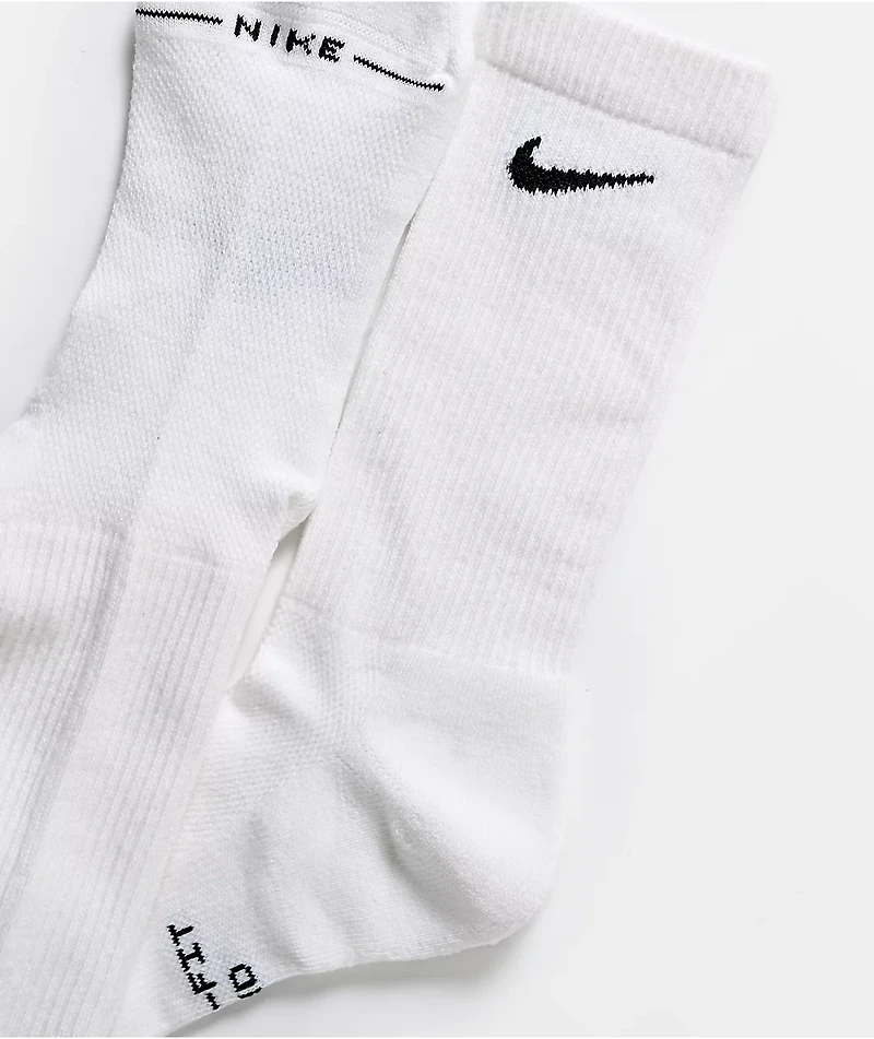 Nike Everyday Elevated White 6 Pack Crew Socks