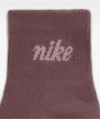Nike Everyday Pink 3 Pack Quarter Crew Socks