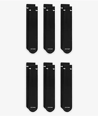 Nike Everyday Plus 6-Pack Black Crew Socks