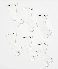 Nike Everyday Plus 6 Pack White Crew Socks