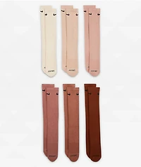 Nike Everyday Plus Cushioned Natural 6-Pack Crew Socks