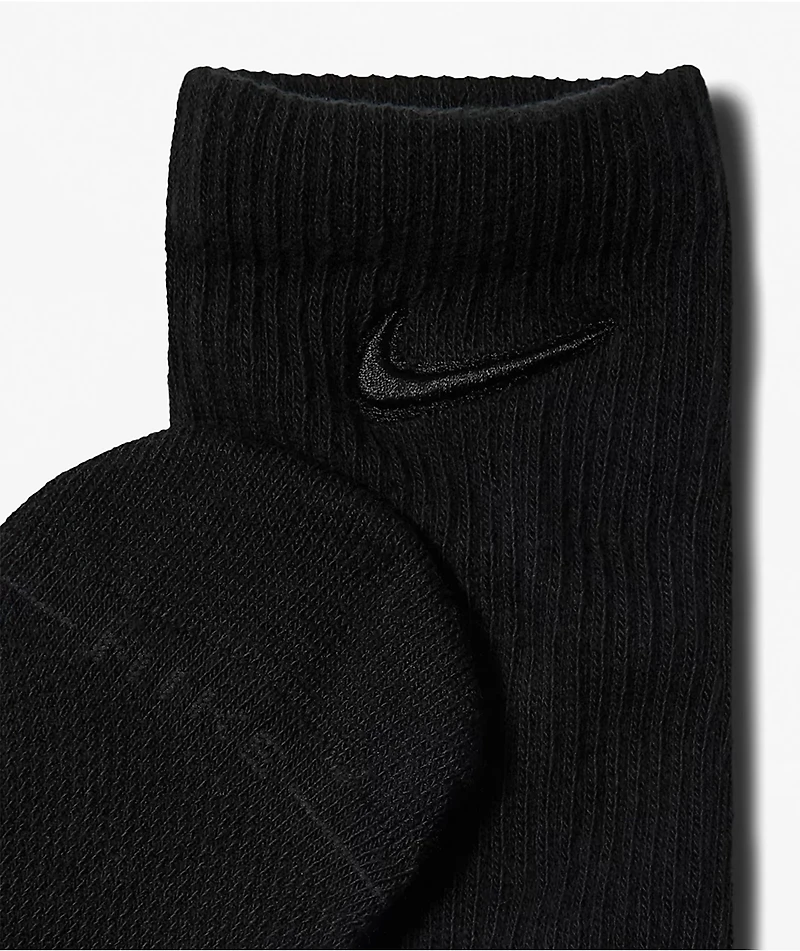 Nike Everyday Tonal 3 Pack Black Crew Socks