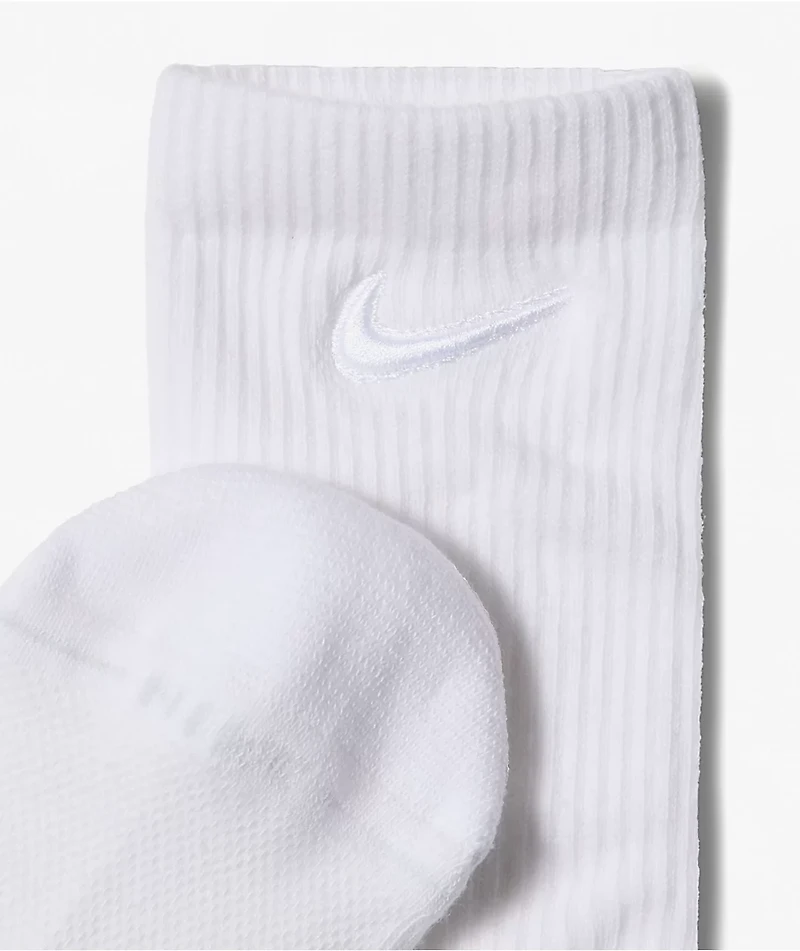 Nike Everyday Tonal 3 Pack White Crew Socks