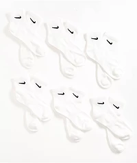 Nike Everyday White 6 Pack Ankle Socks