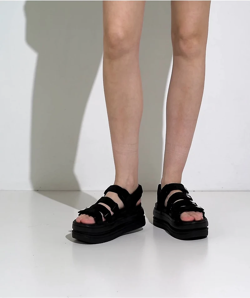 Nike Icon Classic SE Black & White Platform Sandals