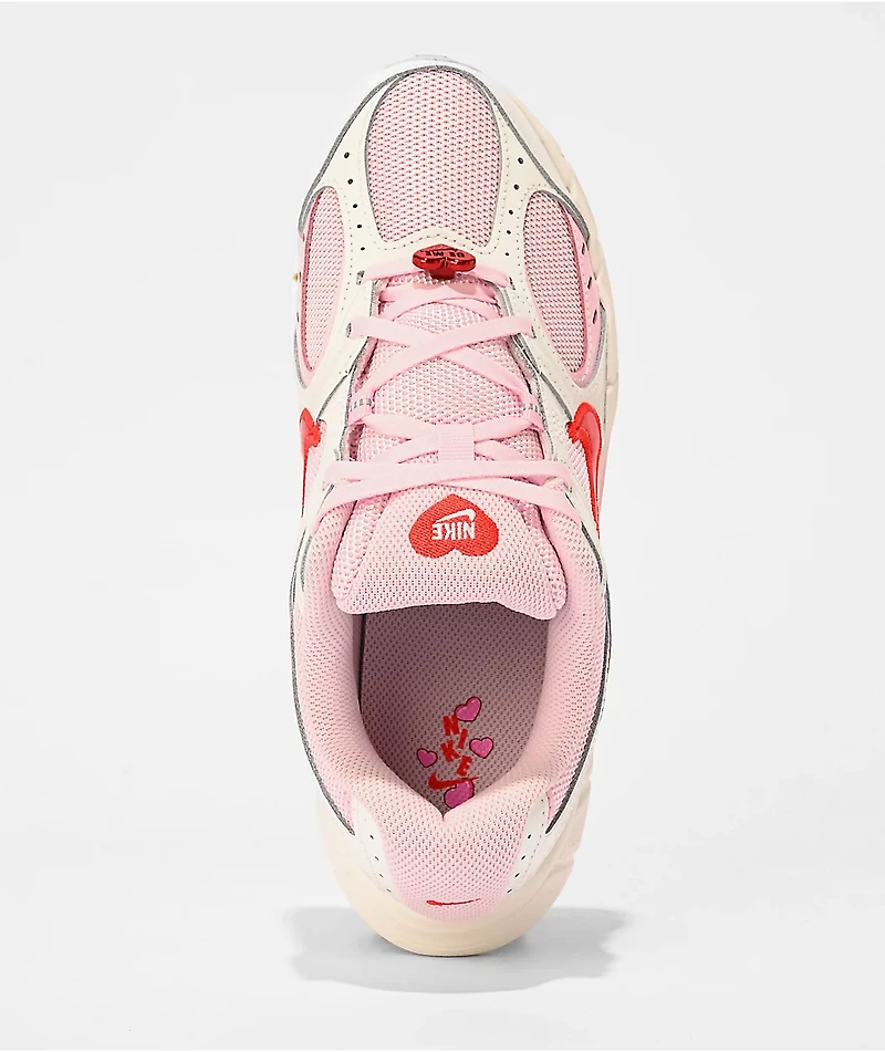 Nike Kid's V5 RNR Summit White, Pink Foam & Playful Crimson Shoes