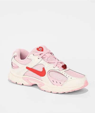 Nike Kid's V5 RNR Summit White, Pink Foam & Playful Crimson Shoes
