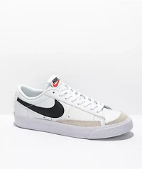 Nike Kids' Blazer '77 Low White, Black, & Teal Leather Shoes