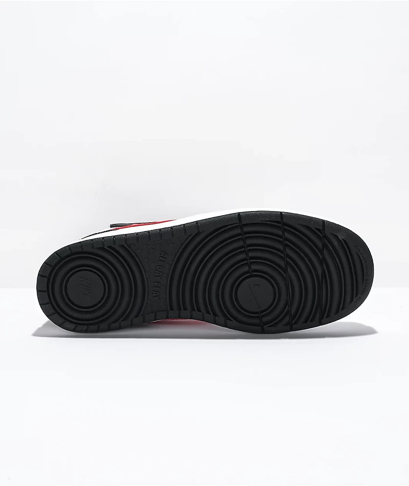 Nike Kids' Court Borough Mid 2 White, Black & Red Shoes