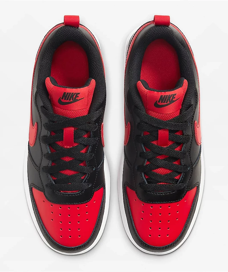 Nike Kids Court Borough Low 2 Black & Red Shoes