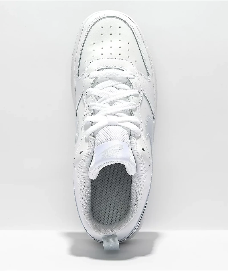 Nike Kids Court Borough Low 2 White & Aura Shoes