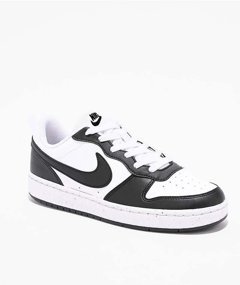Nike Kids Court Borough Low Recraft Black & White Shoes
