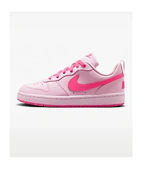 Nike Kids Court Borough Low Recraft White & Hyper Pink Shoes