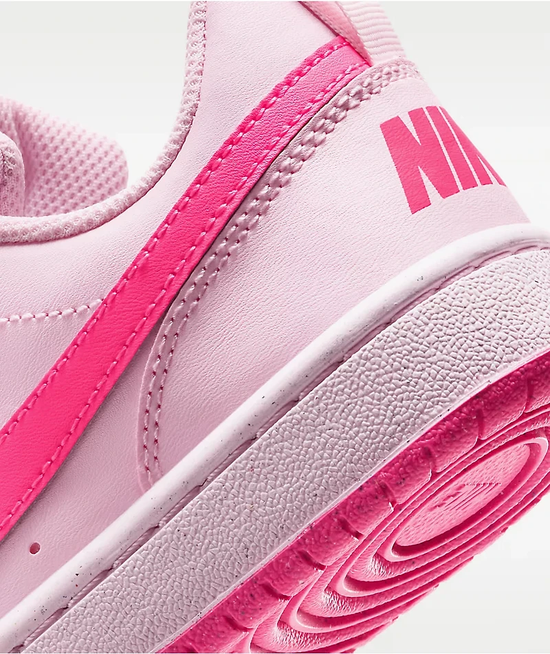 Nike Kids Court Borough Low Recraft White & Hyper Pink Shoes