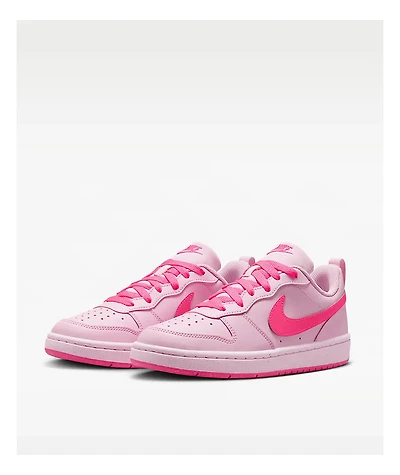 Nike Kids Court Borough Low Recraft White & Hyper Pink Shoes