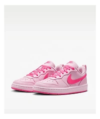 Nike Kids Court Borough Low Recraft White & Hyper Pink Shoes
