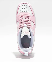 Nike Kids Court Borough Low Recraft White & Pink Foam Shoes