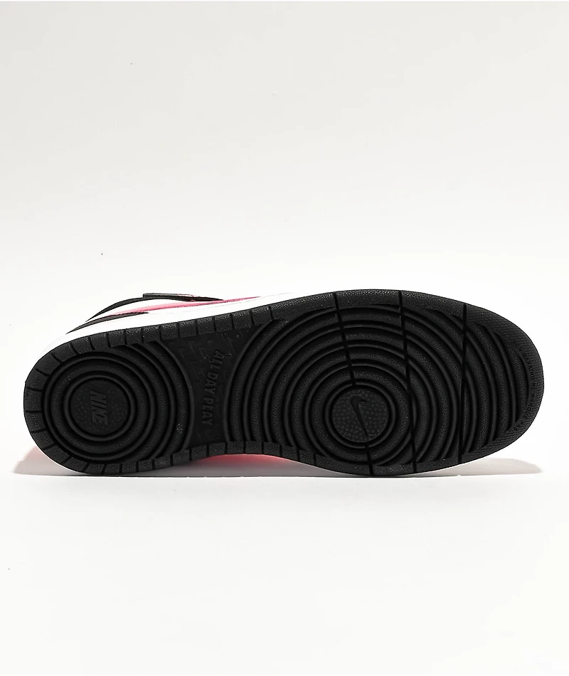 Nike Kids Court Borough Mid Black & Sunset Pulse Shoes