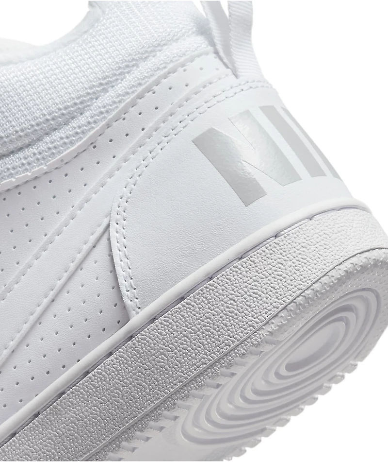 Nike Kids Court Borough Mid White Shoes