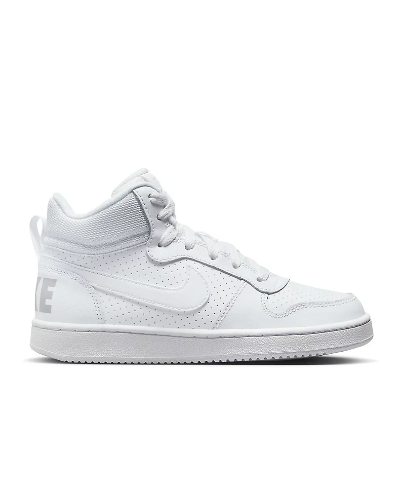 Nike Kids Court Borough Mid White Shoes