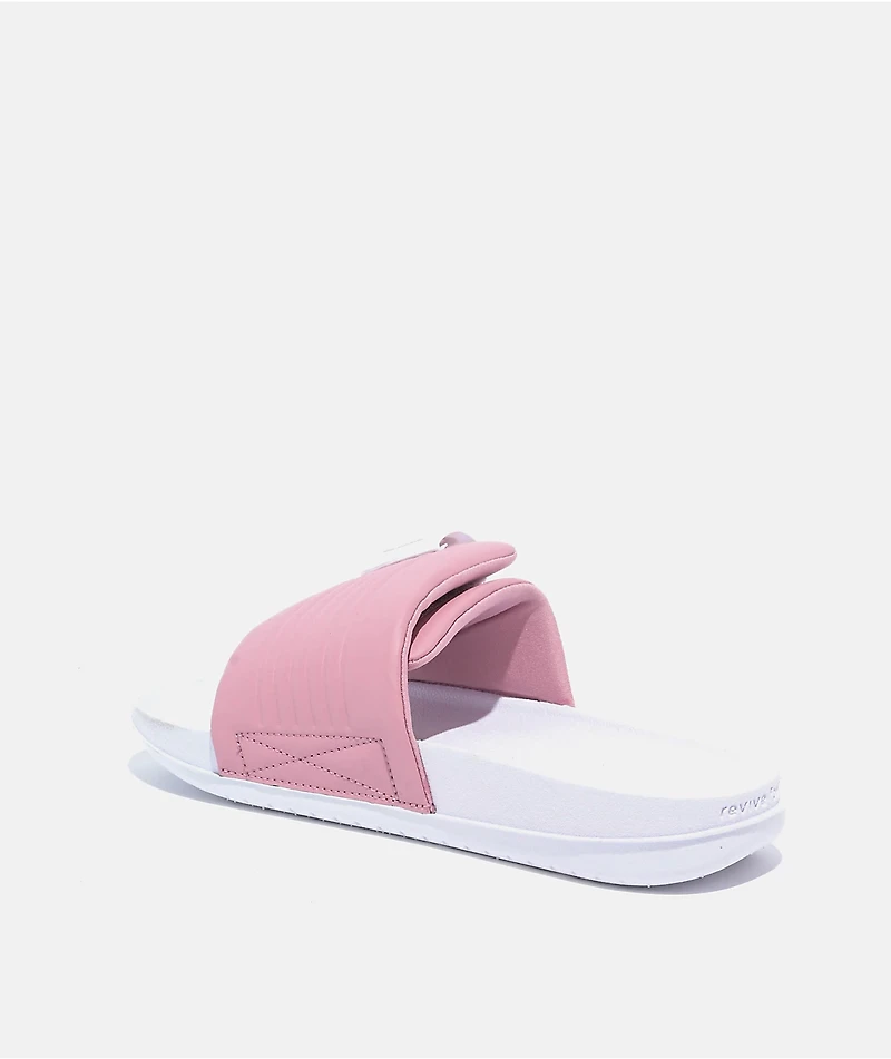 Nike Offcourt Adjust White & Pink Slide Sandals