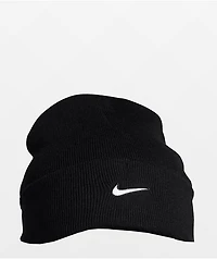 Nike Peak Swoosh Black Beanie