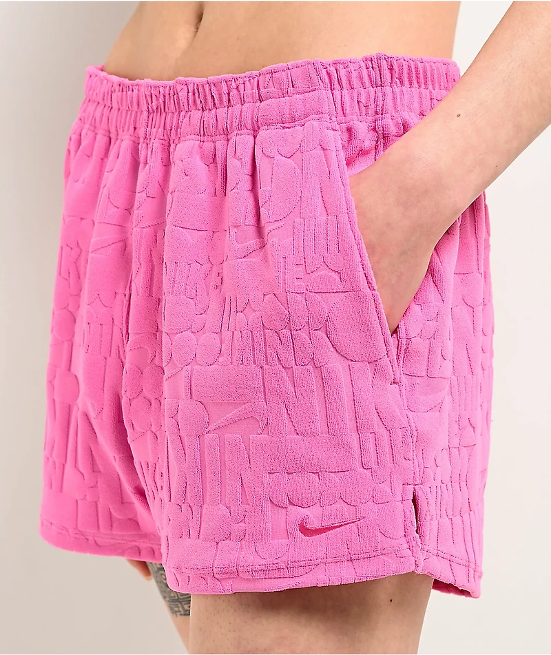 Nike Retro Flow Pink Cover Up Shorts