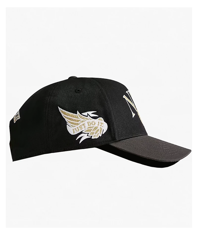 Nike Rise Structured A-Frame Black Snapback Hat