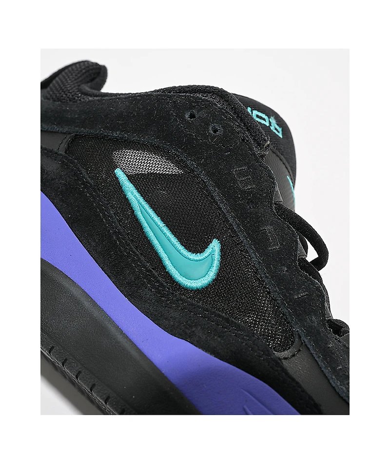 Nike SB Air Max Ishod Black, Persian Violet, & Dusty Cactus Skate Shoes