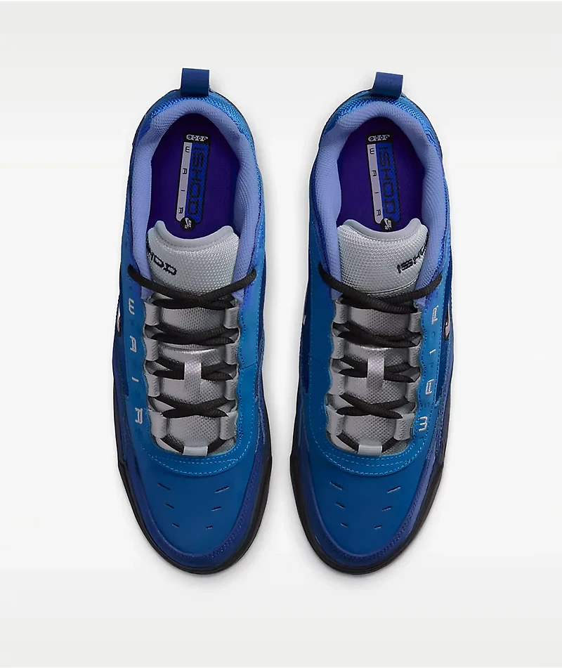 Nike SB Air Max Ishod Blue Void & Metallic Silver Skate Shoes