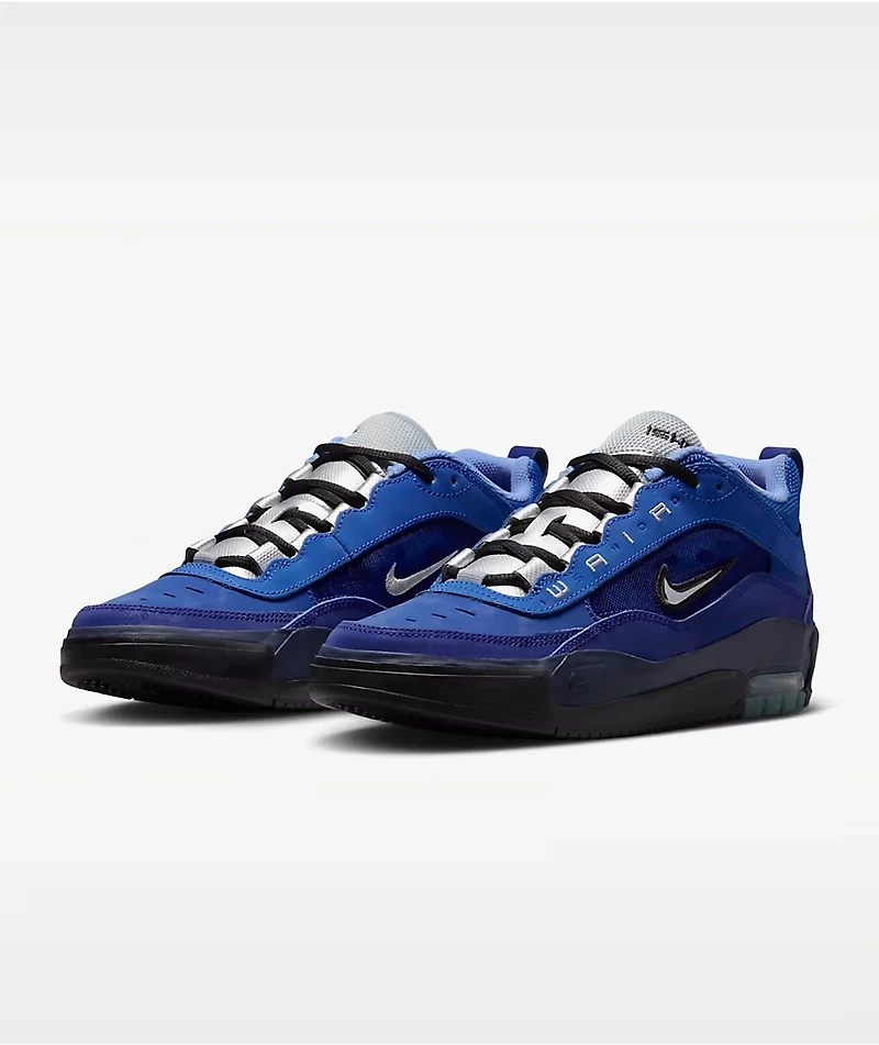Nike SB Air Max Ishod Blue Void & Metallic Silver Skate Shoes