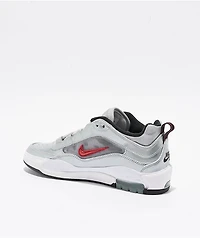 Nike SB Air Max Ishod PRM Metallic Silver & Varsity Red Skate Shoes