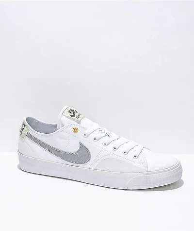 Nike SB BLZR Court DVDL White & Grey Skate Shoes