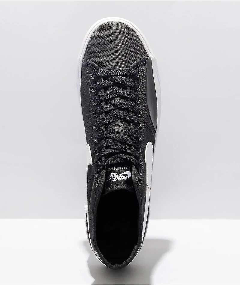 Nike SB BLZR Court Mid Black & White Skate Shoes
