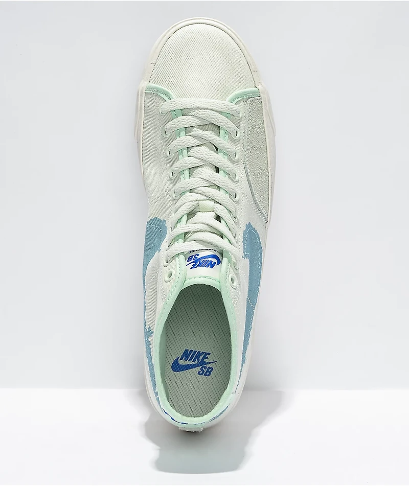 Nike SB BLZR Court Mid Green & Blue Skate Shoes