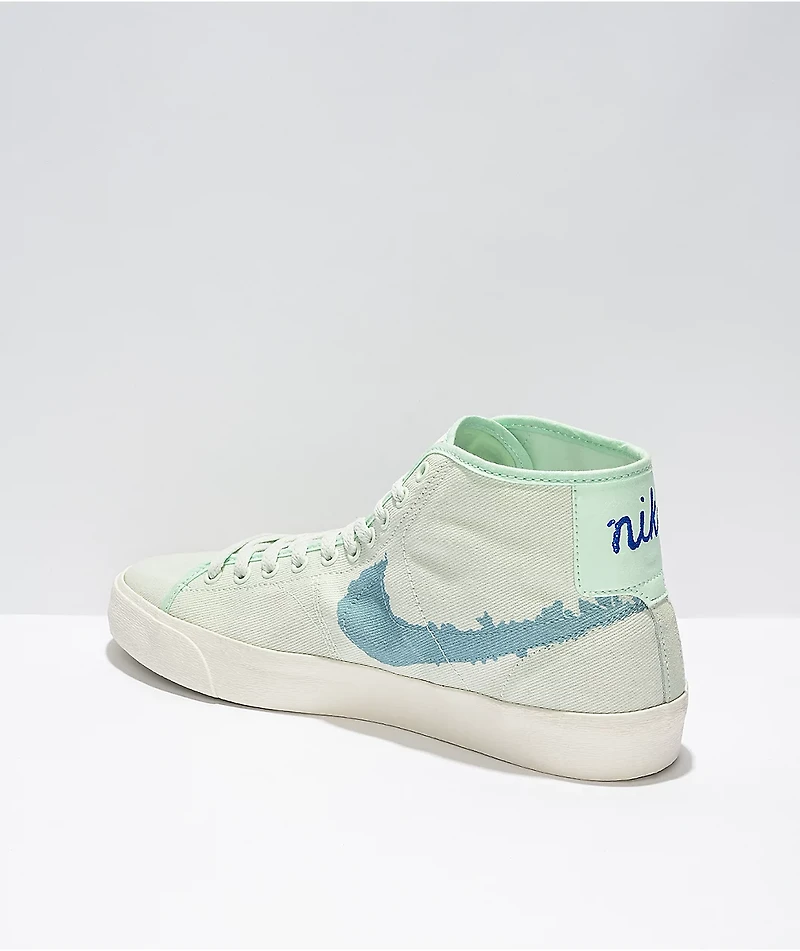 Nike SB BLZR Court Mid Green & Blue Skate Shoes