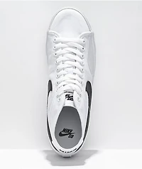 Nike SB BLZR Court Mid White & Black Skate Shoes