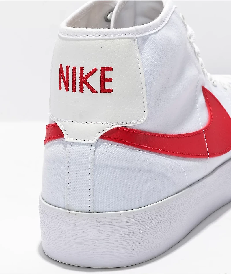 Nike SB BLZR Court Mid White & Red Skate Shoes
