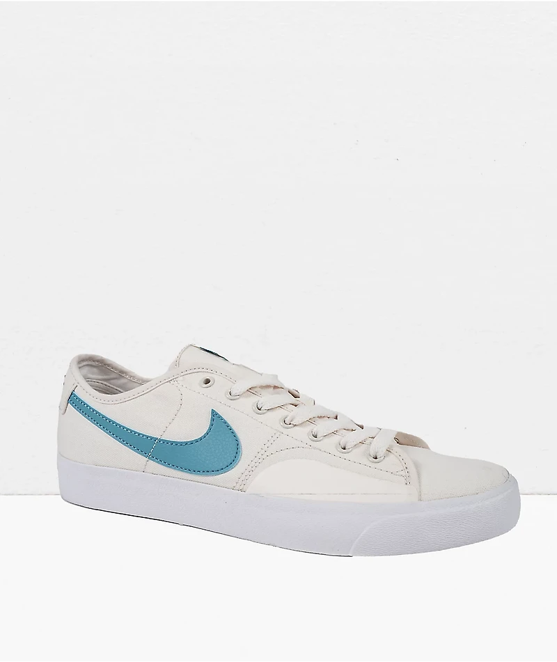 Nike SB BLZR Court Phantom & Cerulean Blue Skate Shoes