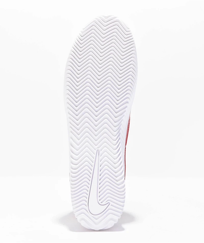 Nike SB BSRB White & Varsity Red Skate Shoes